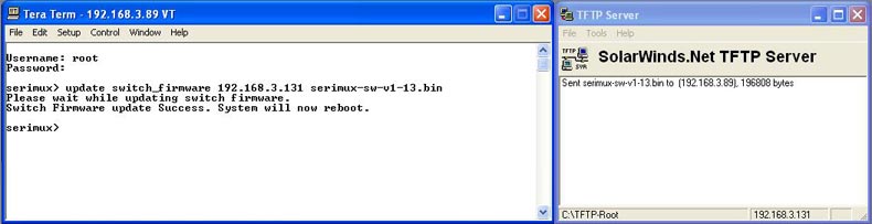 SERIMUX-CS-x Switch Firmware Aktualisierung