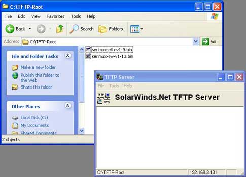 TFTP-Client mit SERIMUX-CS-x Firmware Files
