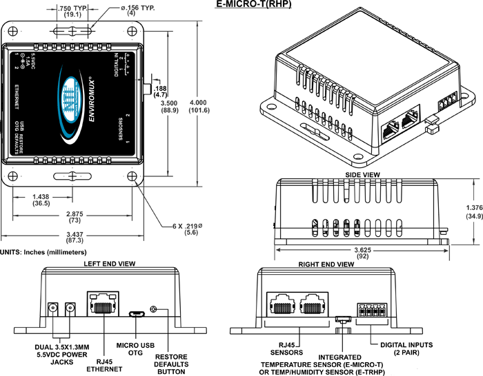 E-MICRO-T(RHP) - Micro Enterprise Environment Monitoring Systems