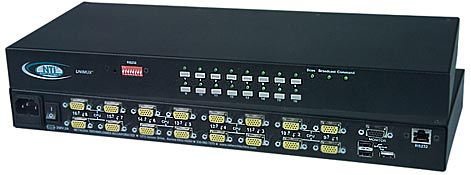 High Density USB KVM Switch, with USB Peripheral Port Option - UNIMUX-USBV-xHDU